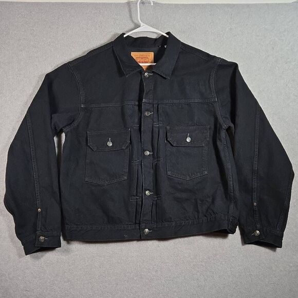 Levi's 507XX Type II Jacket 1953 46 2XL Japanese Selvedge Big E Black Lizard $40 - Picture 1 of 14